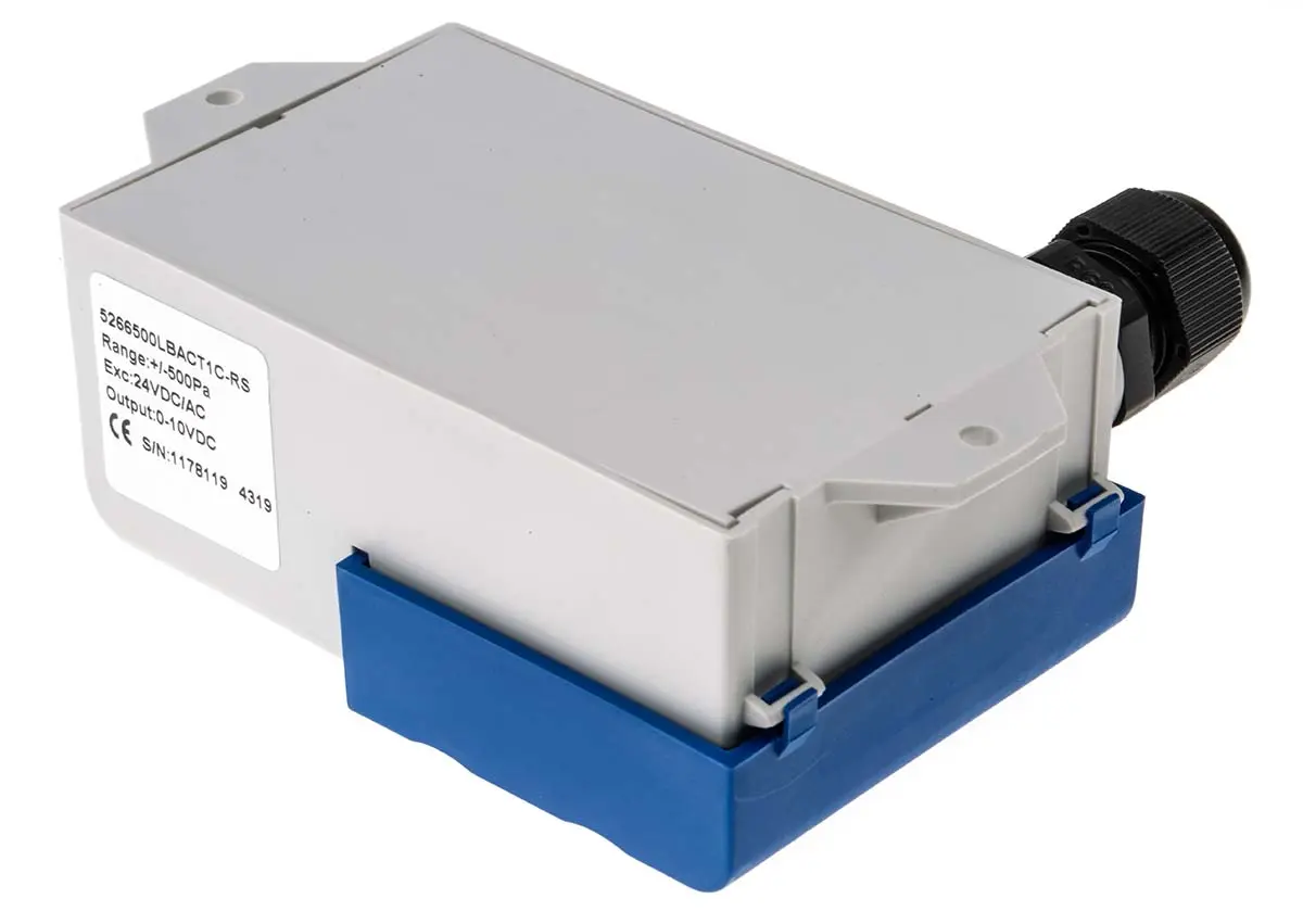 Produktfoto 1 von Gems Sensors Differenz Drucksensor -500Pa bis 500Pa, Analog 0 → 10 V, für Luft, nicht leitendes Gas