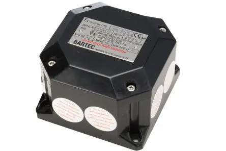 Produktfoto 1 von Bartec GB Polyester, Antistatisch, Glasfaserverstärkt Abzweigdose Schwarz IP66, Ø 7 mm ATEX Breite 122mm Höhe 82 mm