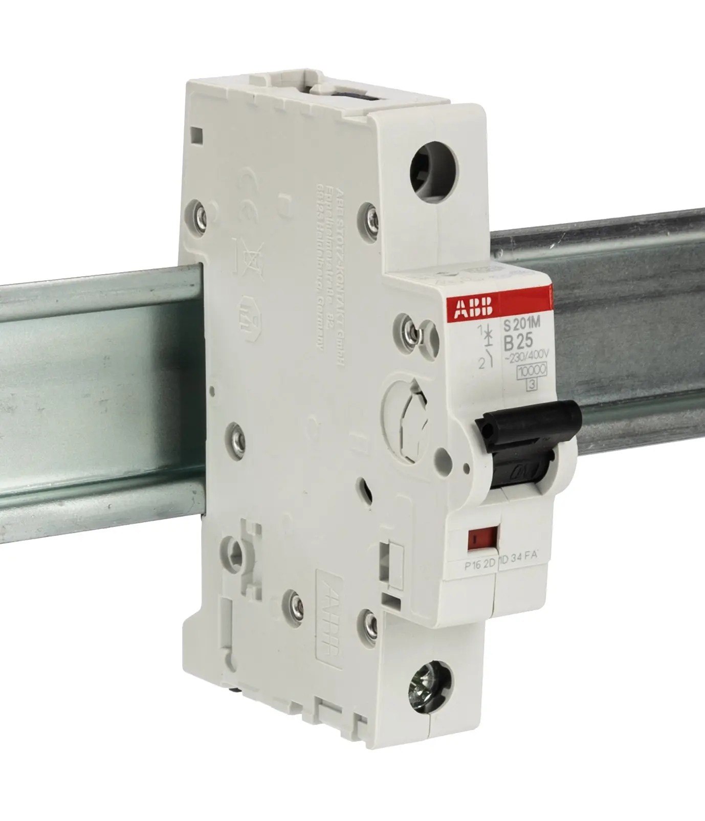 Produktfoto 1 von ABB System Pro M Compact Miniaturüberlastschalter Typ B, Pol 1-polig 25 A 253 V ac, Abschaltvermögen 10 kA System Pro M