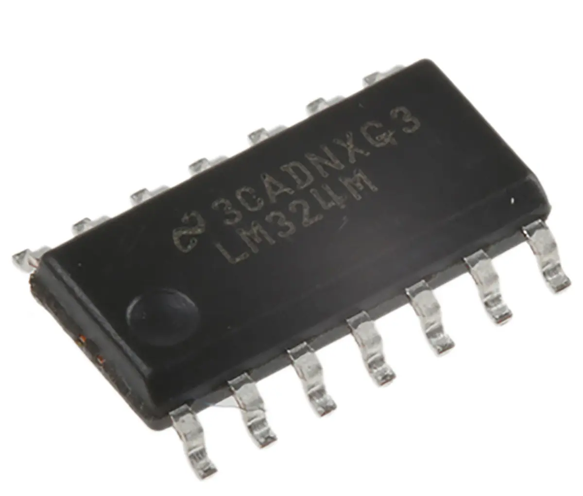 Produktfoto 1 von Texas Instruments Operationsverstärker Oberfläche 1 MHz SOIC, biplor typ. 32 V, biplor typ. 5 V, 14-Pin