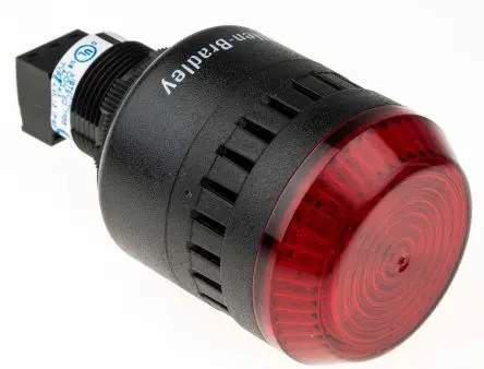 Produktfoto 1 von Allen Bradley 855PC LED, Filament/Warnsummer, Dauer-Licht Schall- und Lichtsignal-Kombination 24V ac/dc Rot IP65
