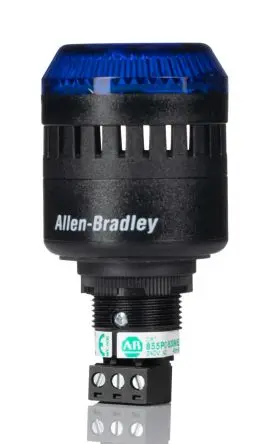 Produktfoto 1 von Allen Bradley 855PC LED, Dauer, Filament/Warnsummer-Licht Schall- und Lichtsignal-Kombination 240V ac Blau IP56, IP65