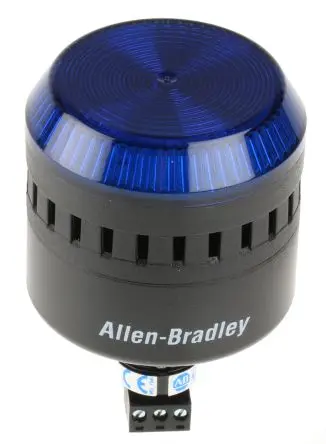 Produktfoto 1 von Allen Bradley 855PC LED, Filament/Warnsummer, Dauer-Licht Schall- und Lichtsignal-Kombination 24V ac/dc Blau IP56, IP65