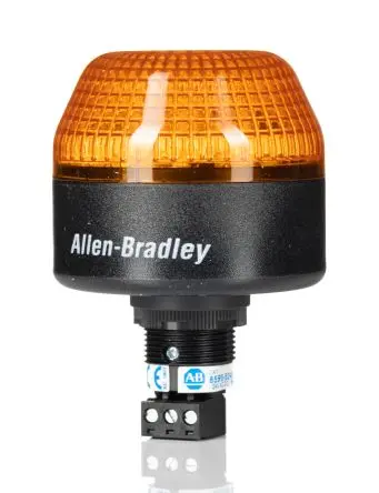 Produktfoto 1 von Allen Bradley 855P LED Dauer, Filament/Warnsummer Signalleuchte 24V Gelb Panel, Ø 65 mm x 85 mm IP65, IP56