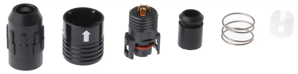 Hirose HR30 12.6 mm Miniature Rundsteckverbinder Stecker 3-polig Buchse 5A Kabel IP67, IP68
