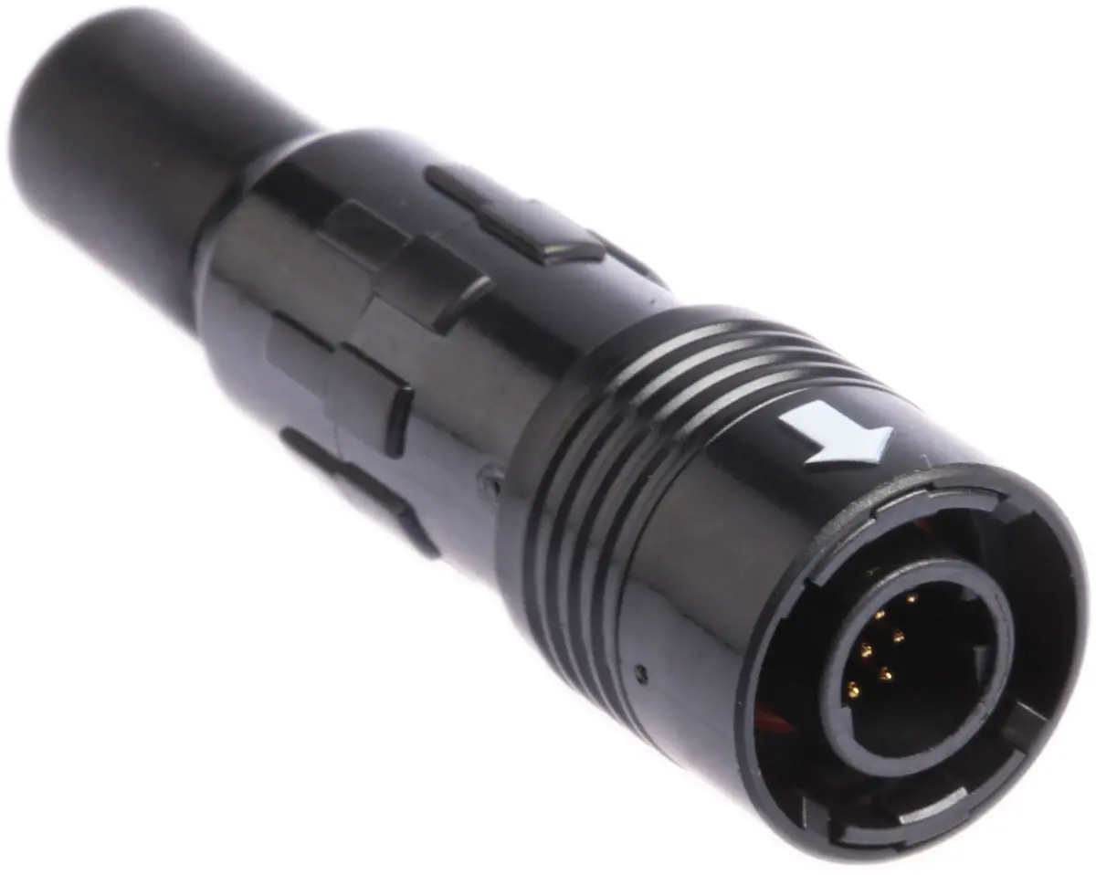 Produktfoto 1 von Hirose HR30 15.5 mm Miniature Rundsteckverbinder Stecker 12-polig Stecker 2A Kabel IP40, IP68