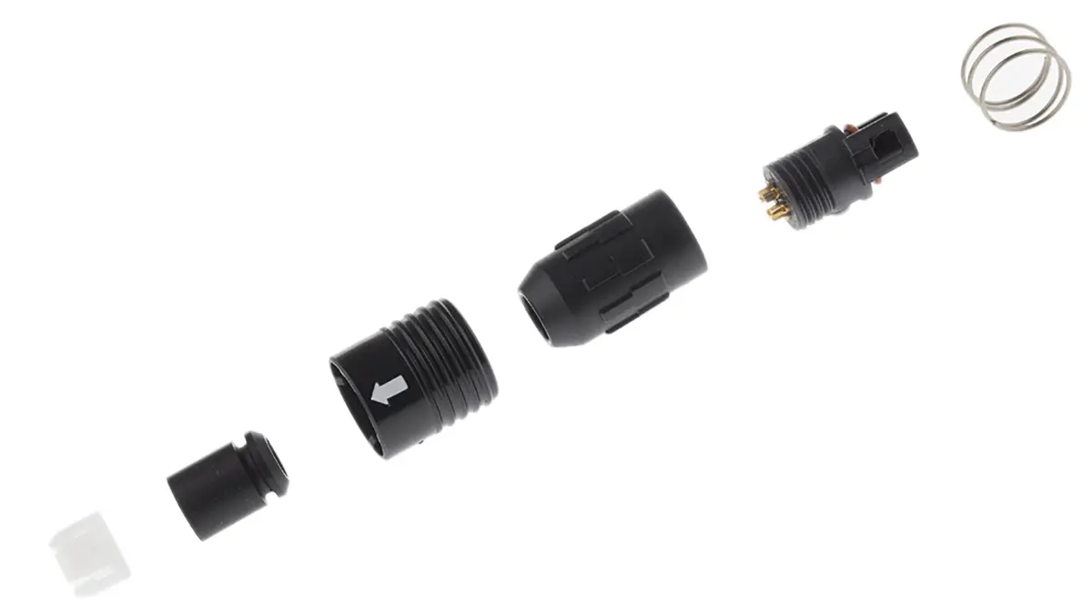 Produktfoto 1 von Hirose HR30 12.6 mm Miniature Rundsteckverbinder Stecker 6-polig Buchse 2A Kabel IP40, IP68