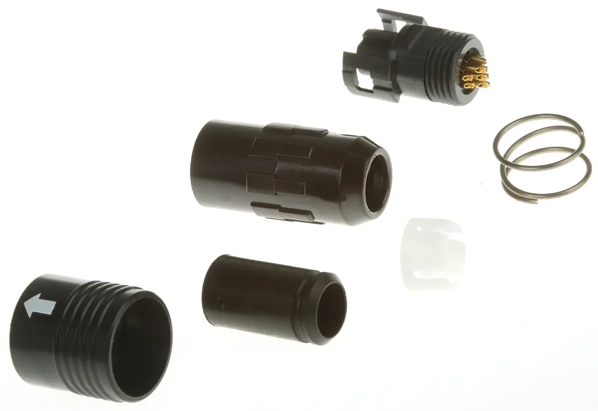 Produktfoto 1 von Hirose HR30 15.5 mm Miniature Rundsteckverbinder Stecker 12-polig Stecker 2A Kabel IP40, IP68