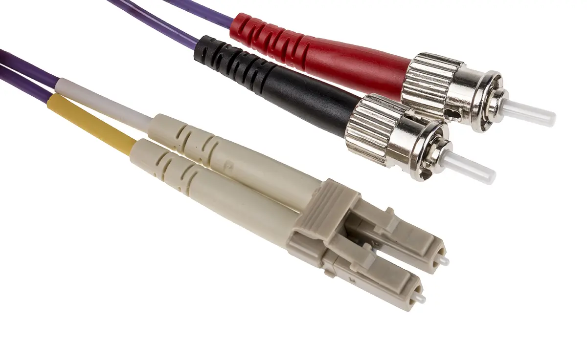 Produktfoto 1 von RS PRO LWL-Kabel 5 m, Raucharm halogenfrei Aqua, Violett 125 μm