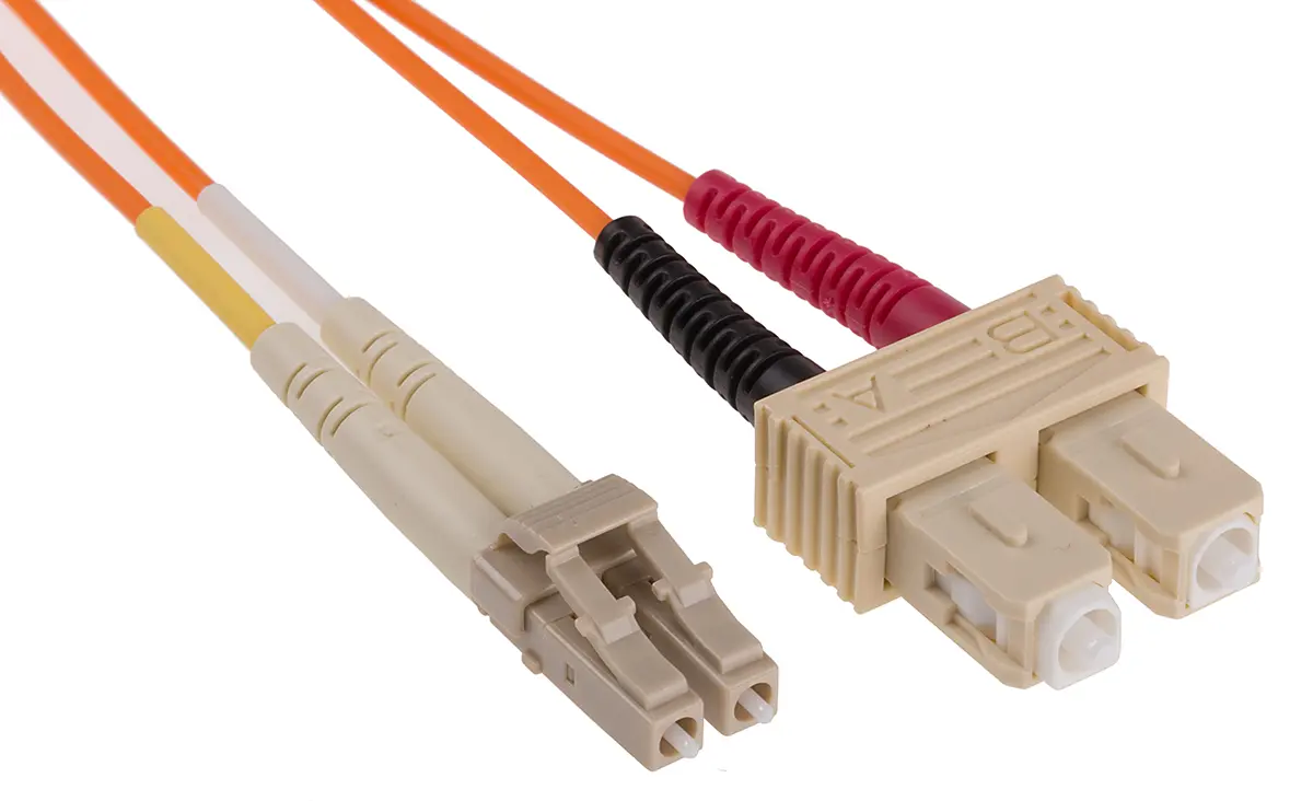 Produktfoto 1 von RS PRO LWL-Kabel 3 m, Raucharm halogenfrei Orange 125 μm