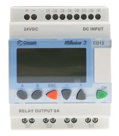 Produktfoto 1 von Crouzet Millenium 3 Logikmodul, 8 Eing. Relais Ausg.Typ Analog, Digital Eing.Typ