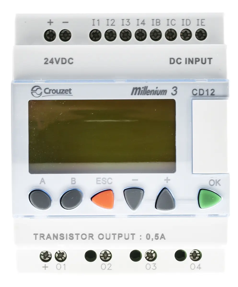 Produktfoto 1 von Crouzet Millenium 3 Logikmodul, 8 Eing. Transistor Ausg.Typ Analog, digital Eing.Typ 24 V dc