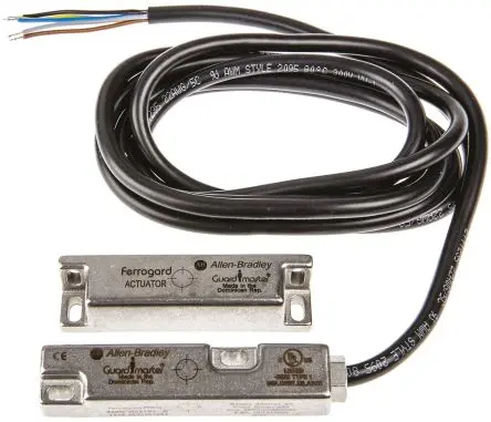 Produktfoto 1 von Guardmaster 440N Magnetisch 2-m-Kabel Berührungsloser Sicherheitsschalter 250 aus Edelstahl, Öffner / 1, Magnetisch