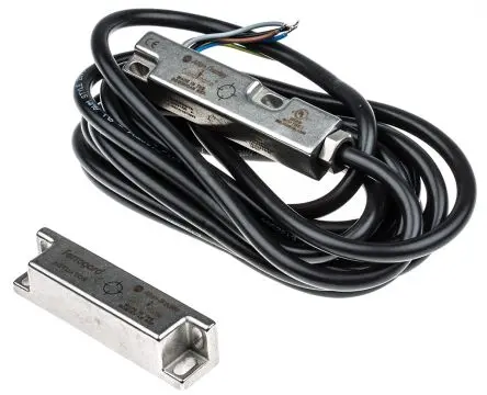 Produktfoto 1 von Guardmaster 440N Magnetisch 4 m Kabel Berührungsloser Sicherheitsschalter 250 aus Edelstahl, Öffner / 1, Magnetisch