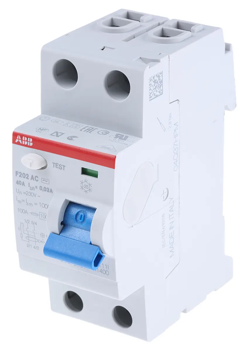 Produktfoto 1 von ABB F200 RCCB, 2-polig, 40A, 30mA Typ AC 230V ac