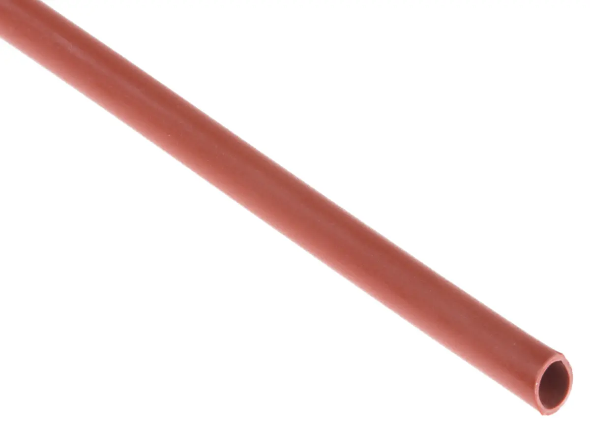 Produktfoto 1 von RS PRO Wärmeschrumpfschlauch, Polyolefin Braun, Ø 2.4 mm Schrumpfrate 2:1, Länge 1.2m