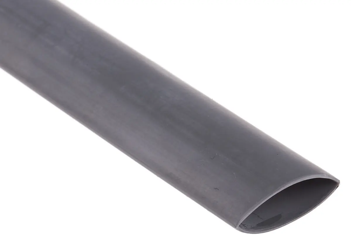 Produktfoto 1 von RS PRO Wärmeschrumpfschlauch, Polyolefin Grau, Ø 12.7 mm Schrumpfrate 2:1, Länge 1.2m