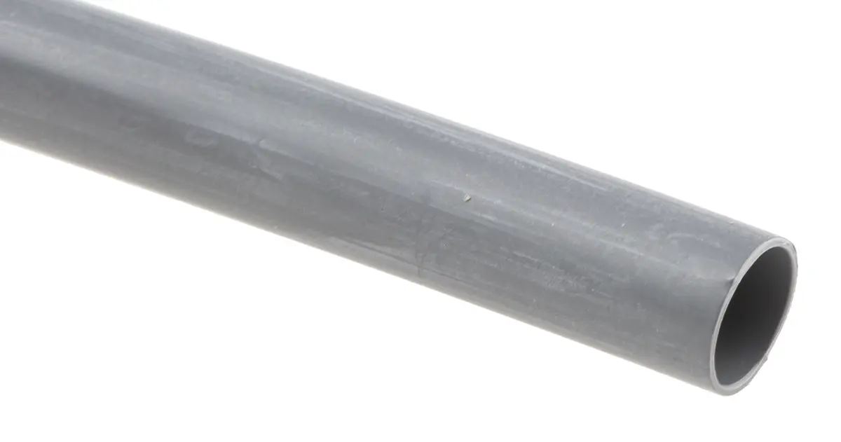 Produktfoto 1 von RS PRO Wärmeschrumpfschlauch, Polyolefin Grau, Ø 6.4 mm Schrumpfrate 2:1, Länge 1.2m