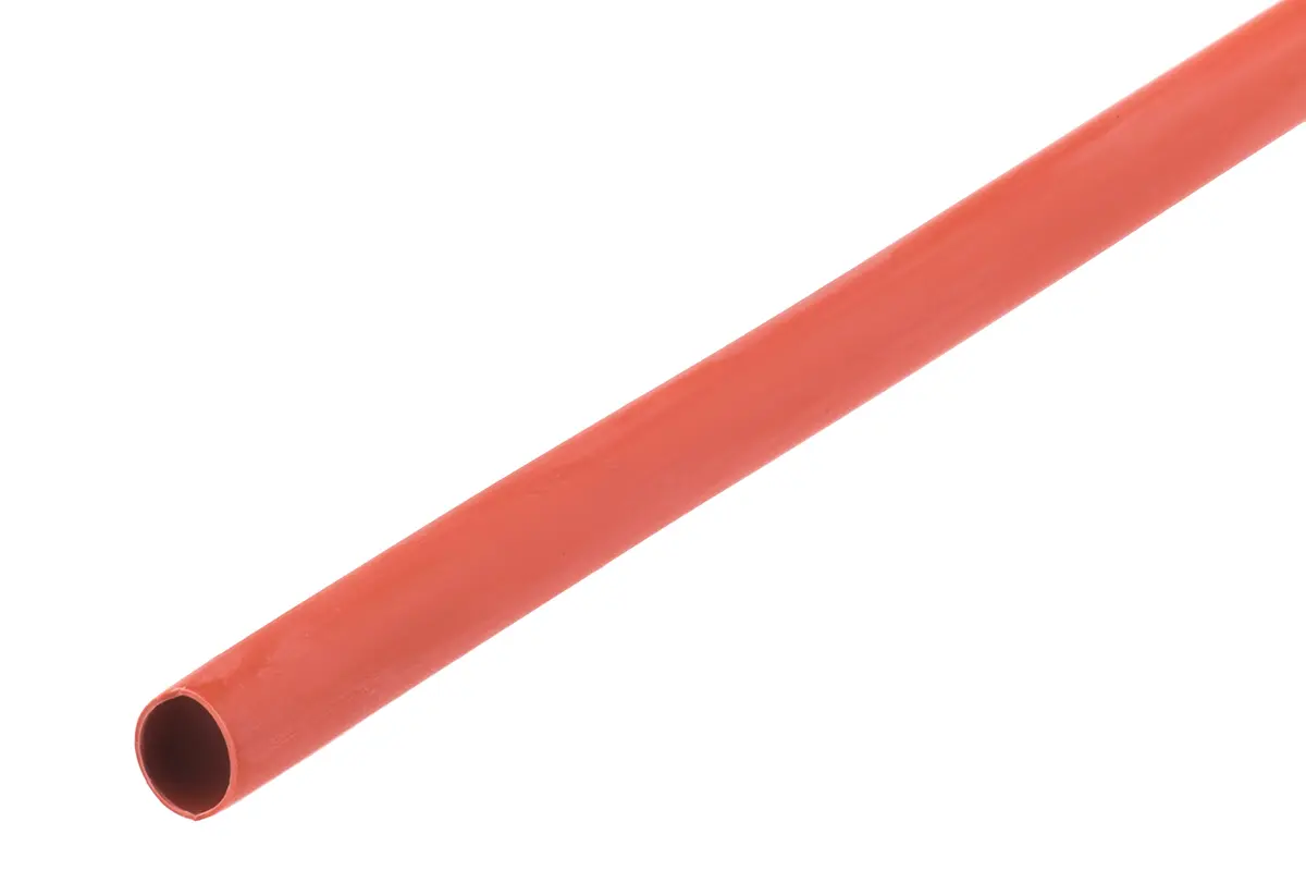 Produktfoto 1 von RS PRO Wärmeschrumpfschlauch, Polyolefin Braun, Ø 6.4 mm Schrumpfrate 2:1, Länge 1.2m