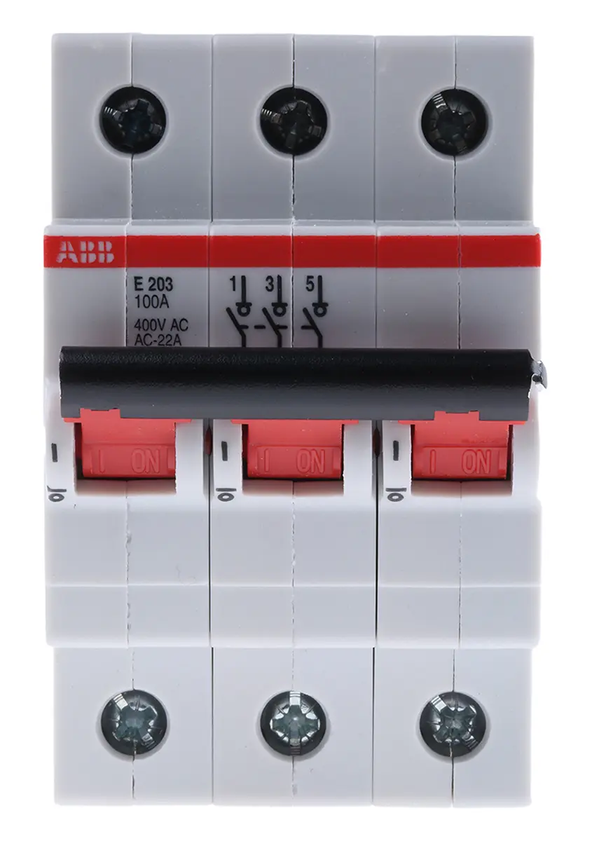 Produktfoto 1 von ABB Pro M S2CU, Kompaktschutzschalter 1-polig, 100 A DIN-Hutschiene / Abschaltvermögen 25 kA 400 V ac 12 V dc
