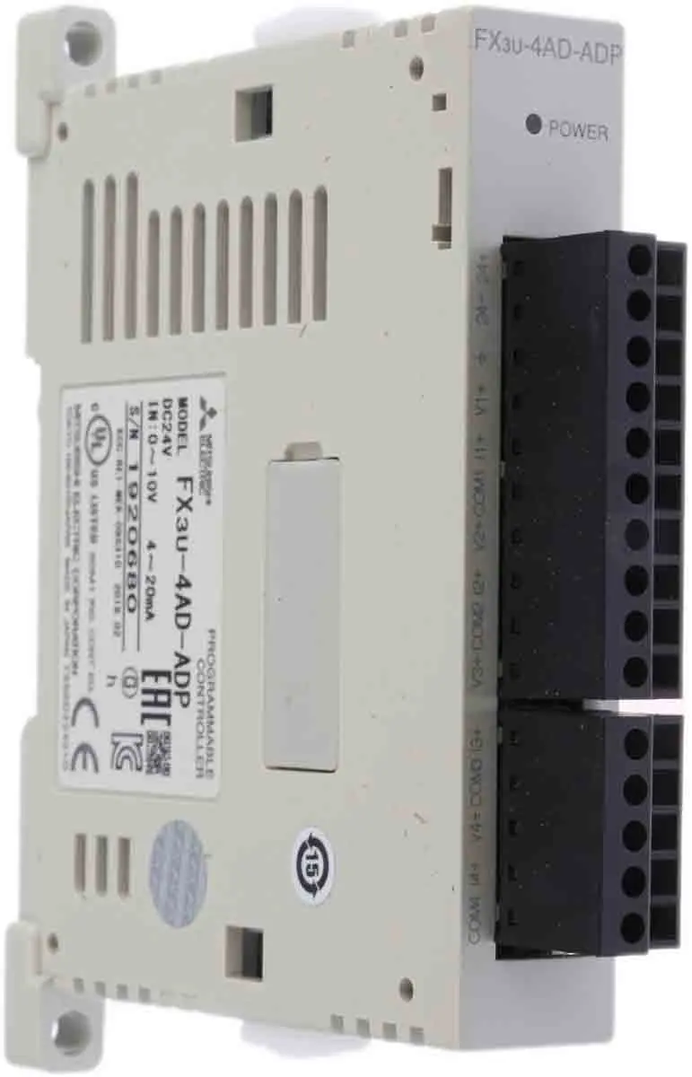 Produktfoto 1 von Mitsubishi FX3U Series SPS-E/A Modul für Serie FX3U 4 x Analog Eingang