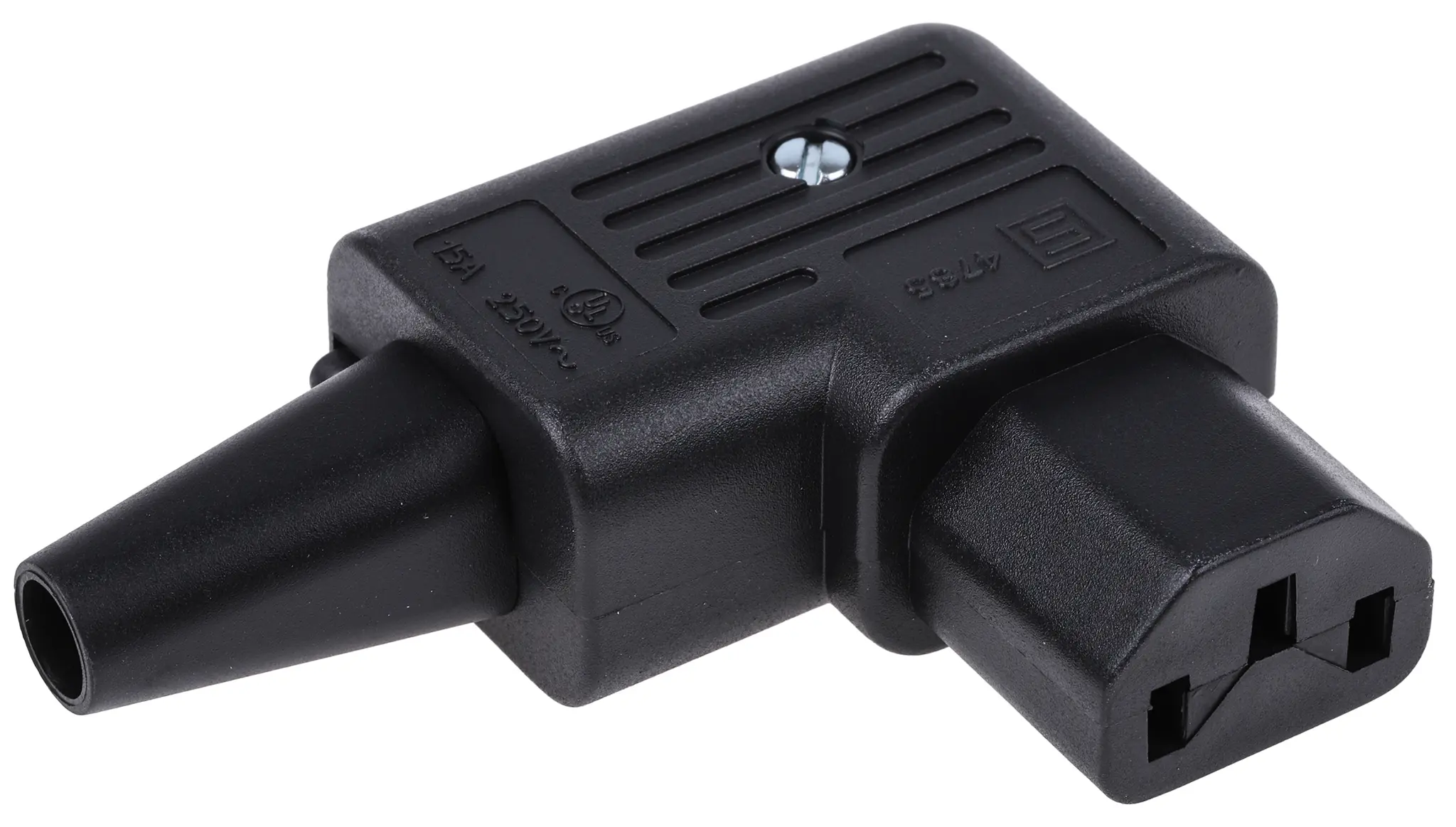 Produktfoto 1 von Schurter 4785 IEC-Steckverbinder C13, 250 V, gewinkelt Stecker, Kabel 15A