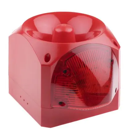 Produktfoto 1 von Klaxon Nexus Xenon, Filament/Warnsummer-Licht Schall- und Lichtsignal-Kombination 60V dc Rot IP66 Wand / 116 dB 110 dB @