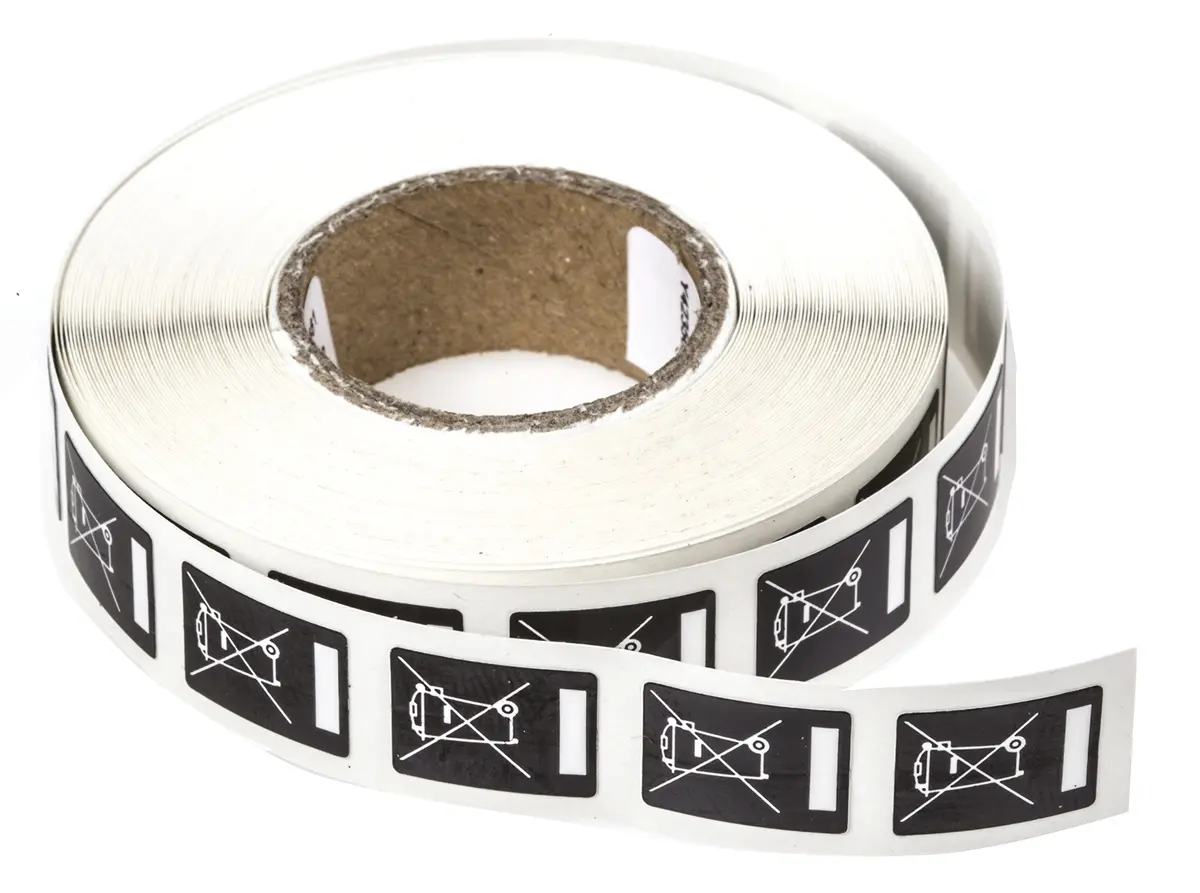 Produktfoto 1 von Brady, Klebend Weiß Vorbedrucktes, selbstklebendes Etikett, 13 mm x 10 mm, 500 Per Pack Stück