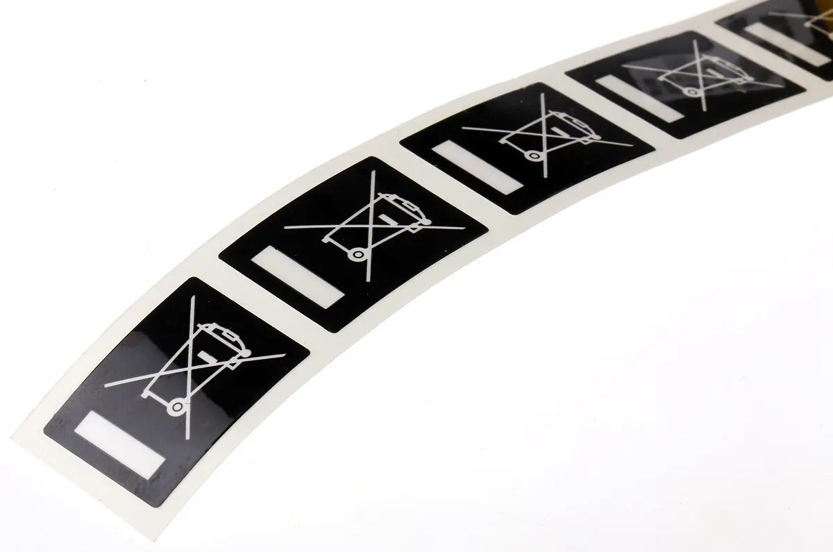 Produktfoto 1 von Brady, Klebend Weiß Vorbedrucktes, selbstklebendes Etikett, 20 mm x 15 mm, 500 Per Pack Stück