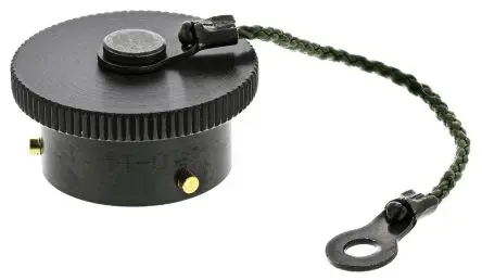 Produktfoto 1 von Amphenol Limited 810 Stecker Staubkappe aus Aluminium Größe 14 Zink-Kobalt-beschichtet / MIL-DTL-26482
