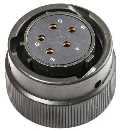 Produktfoto 1 von Amphenol Limited, 62GB Messing MIL-Spec Rundsteckverbinder Gerade, 5-polig, 1.2 kV dc, 850V ac, Kabel, Gehäuse 14