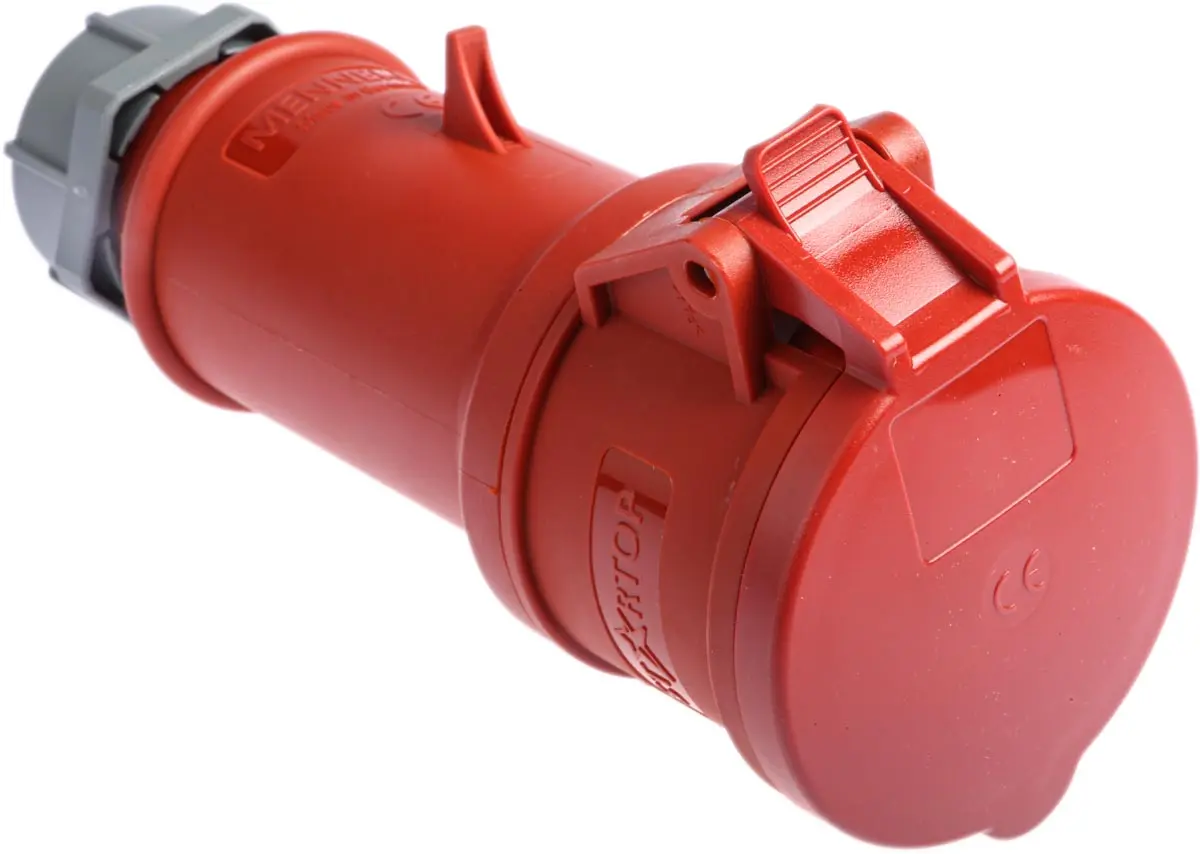 Produktfoto 1 von MENNEKES StarTOP Leistungssteckverbinder Rot, 400V 2P+PE / 32A, Kabel IP44