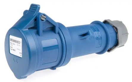 Produktfoto 1 von MENNEKES StarTOP Leistungssteckverbinder Blau, 230V 2P+PE / 16A, Kabel IP44