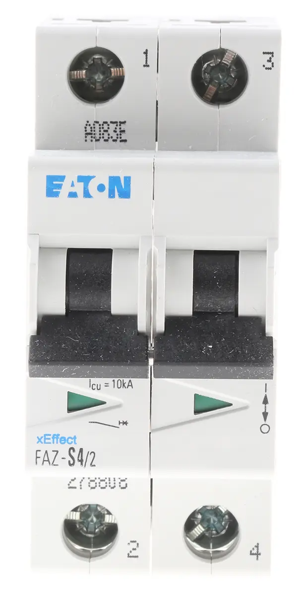 Eaton xEffect Miniaturüberlastschalter Typ S, Pol 2-polig 4 A 230 V ac, Abschaltvermögen 10 kA xEffect
