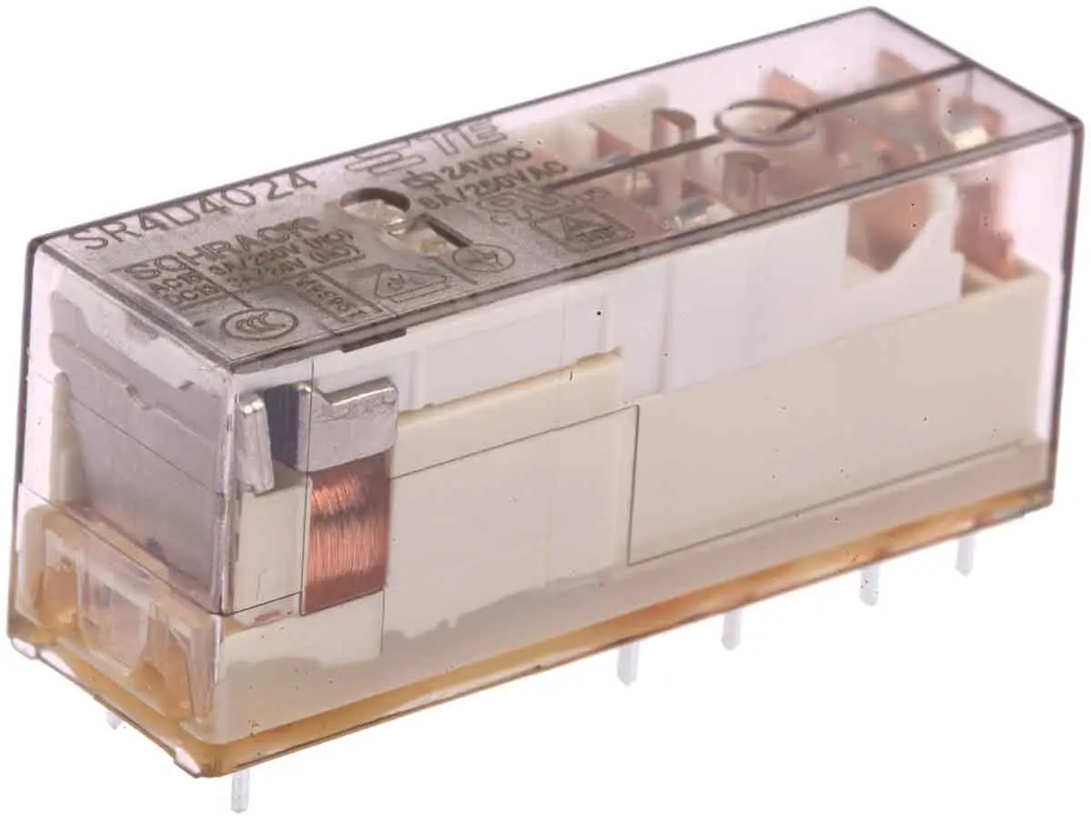 Produktfoto 1 von TE Connectivity SR4 Zwangsgeführte Relais, Spule 24V dc / 800 mW, 4-polig / 8A, 2-poliger Umschalter