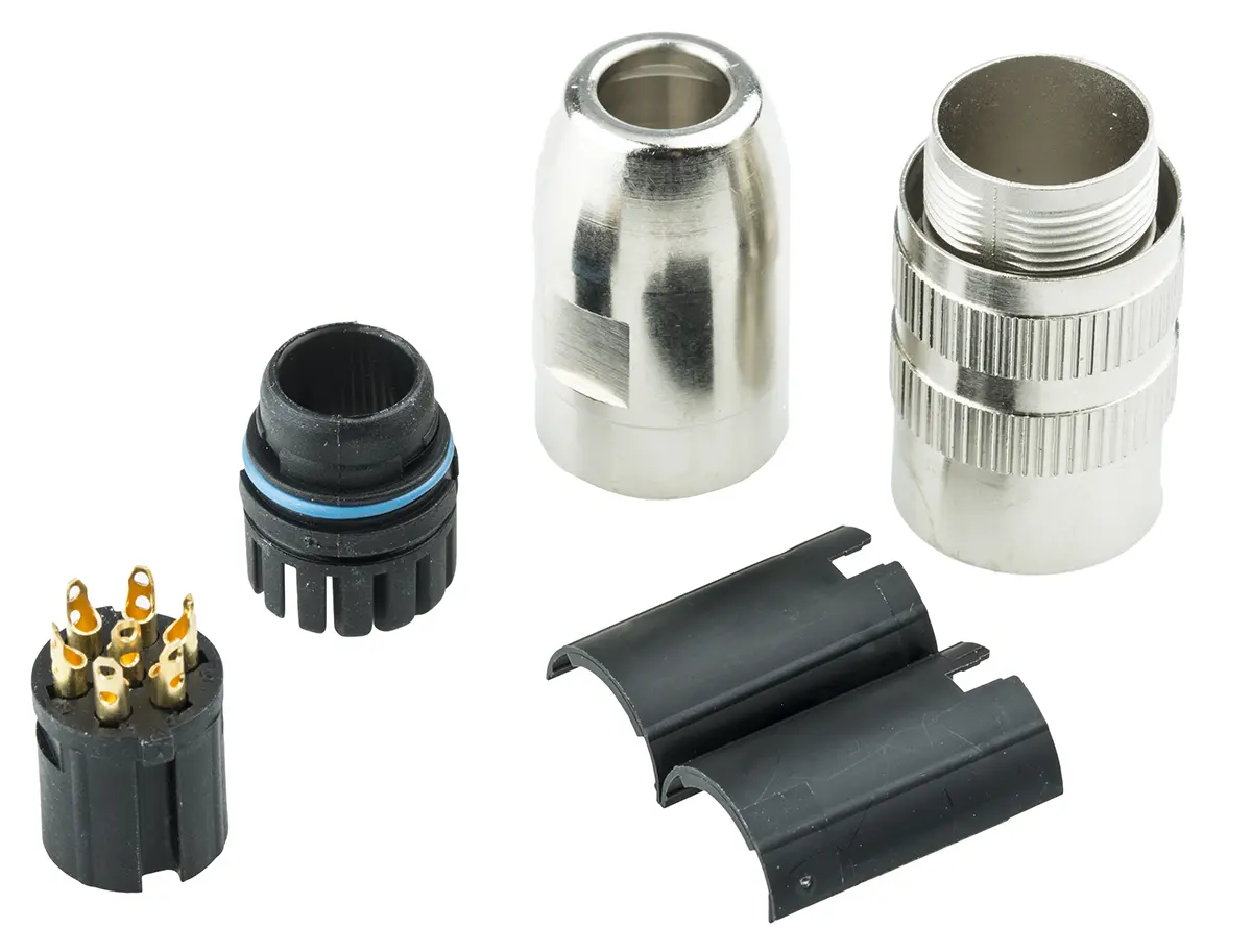 Produktfoto 1 von Lumberg 322 M16 DIN-Buchse Gerade 7-polig, DIN EN 60529, 250 V ac 5A IP68 Kabel, Schrauben Buchse