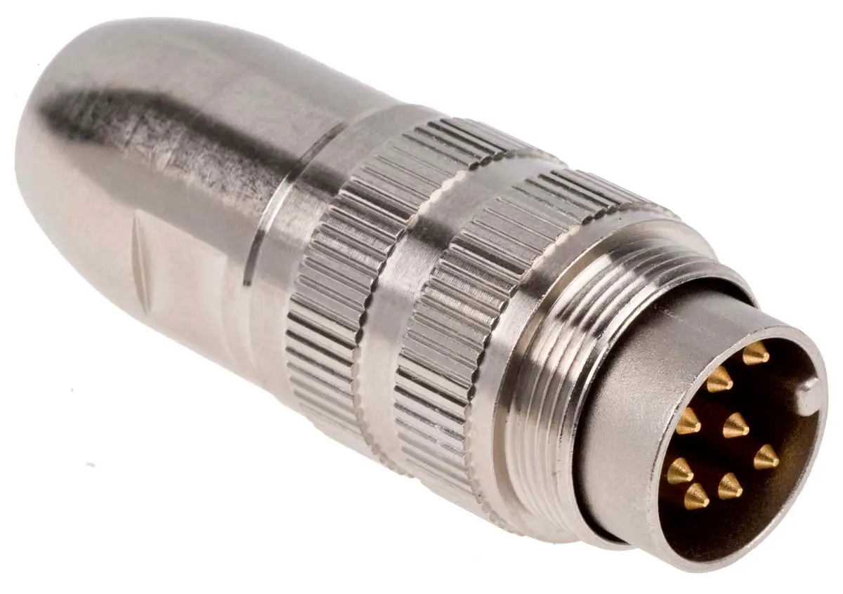 Produktfoto 1 von Lumberg 332 M16 DIN-Stecker Gerade 8-polig, DIN EN 60529, 60 V ac 5A IP68 Kabel, Mit Gewinde Stecker