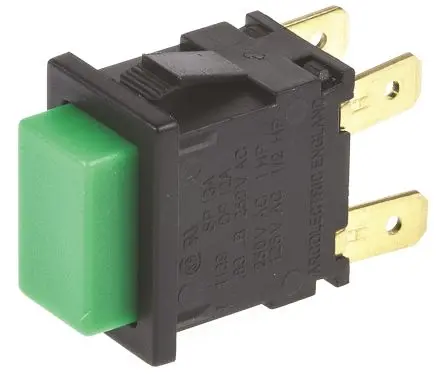 Produktfoto 1 von Arcolectric (Bulgin) Ltd 8300 Druckschalter Tastend Panel Ø 12.9 mm, DPST / 16A 250 V ac, IP40