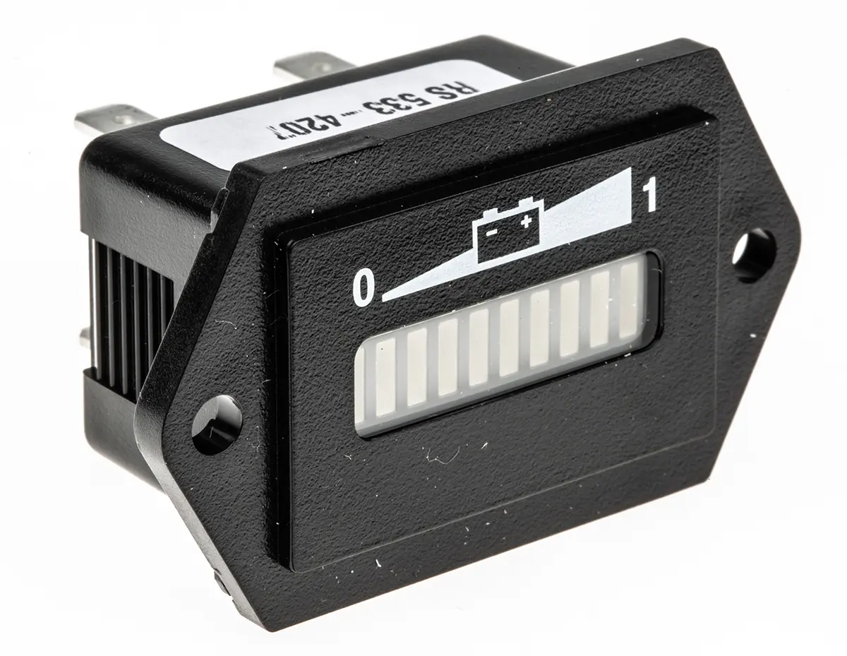 Curtis 906 Digitales Spannungsmessgerät DC LED-Anzeige 10-stellig, 53.2 mm, 31.2 mm, 28.8 mm