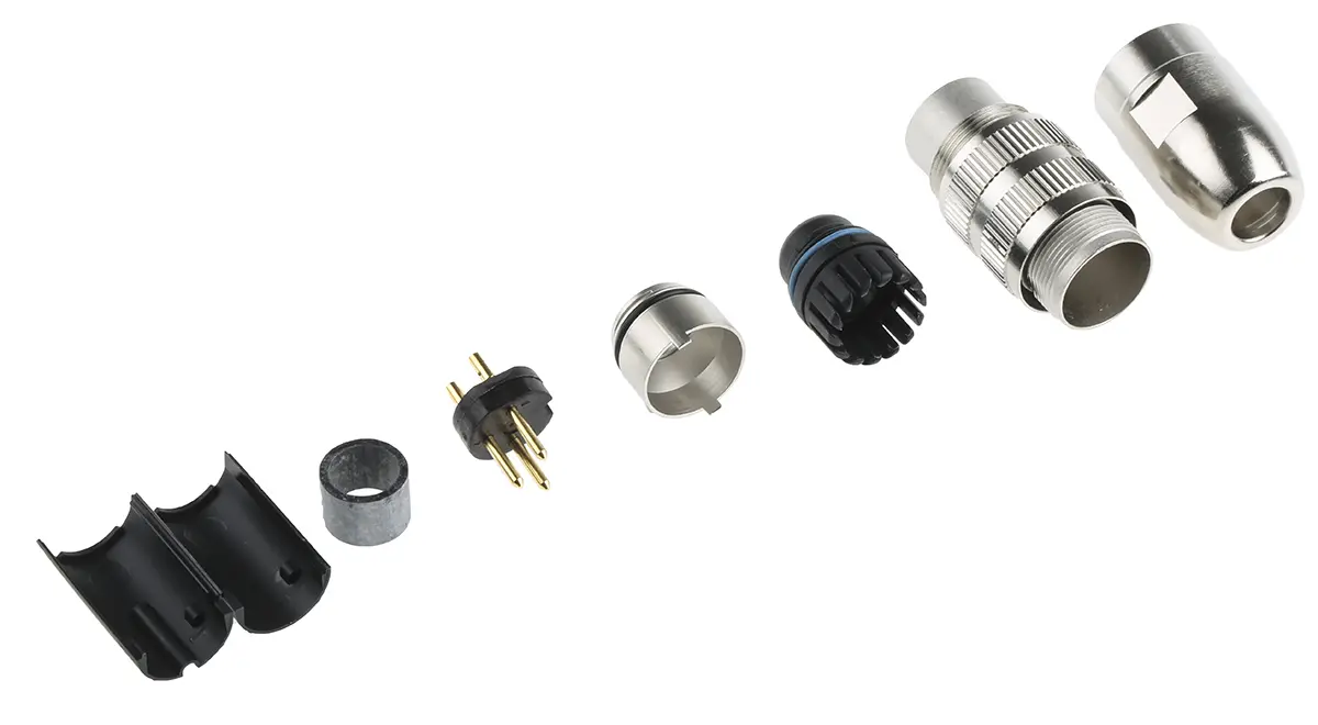 Produktfoto 1 von Lumberg 332 Standard DIN-Stecker Gerade 3-polig, DIN EN 60529, 250 V ac 5A IP68 Kabel, Schrauben Stecker