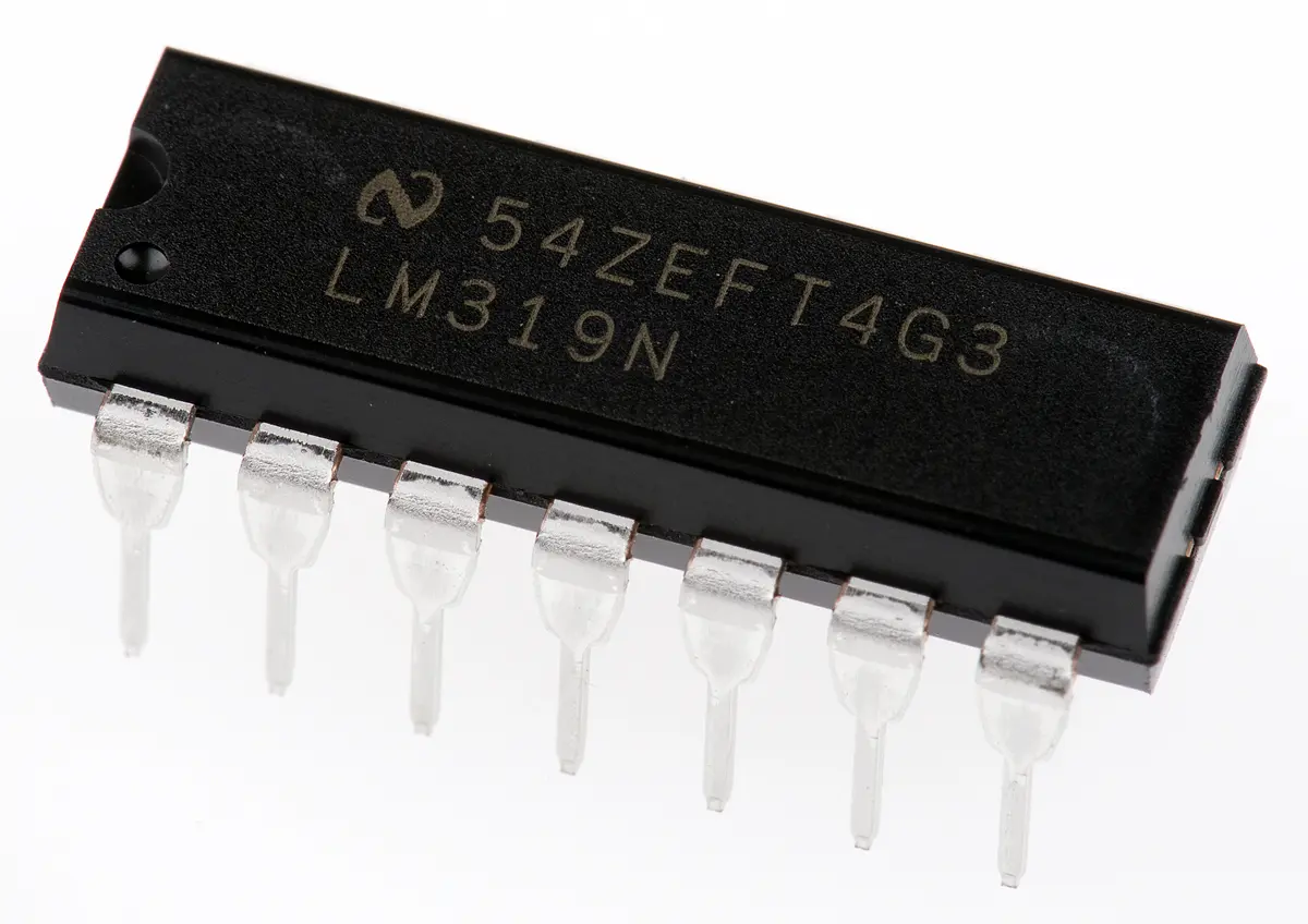 Produktfoto 1 von Texas Instruments Komparator High-Speed MDIP Open-Collector 0.08 μs 2-Kanal 14-Pin 36 V 9 V
