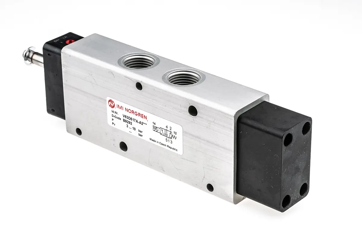 Produktfoto 1 von Norgren V63 Pneumatik-Magnetventil 5/2 G1/2, Magnet/Feder-betätigt