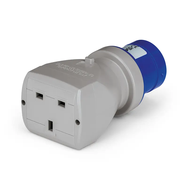 Produktfoto 1 von Scame Industrieller Stromversorgungssteckverbinder-Adapter Stecker, Buchse Blau 1 x 2P + E, 1 x 2P + E, 250 V / 13A IP20
