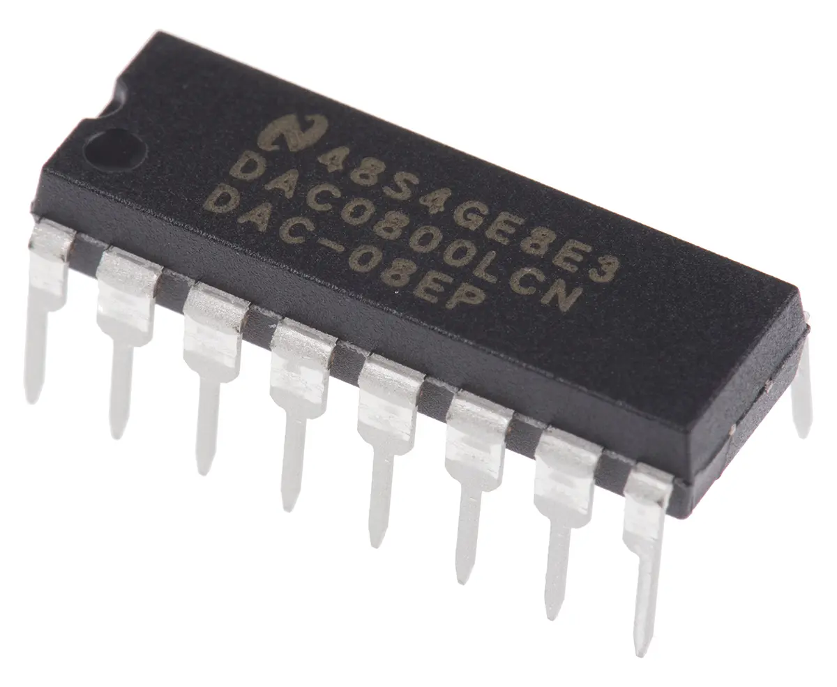 Produktfoto 1 von Texas Instruments 8 bit 1 8-Bit-Digital-Analog-Wandler MDIP, 16-Pin, Interface Parallel