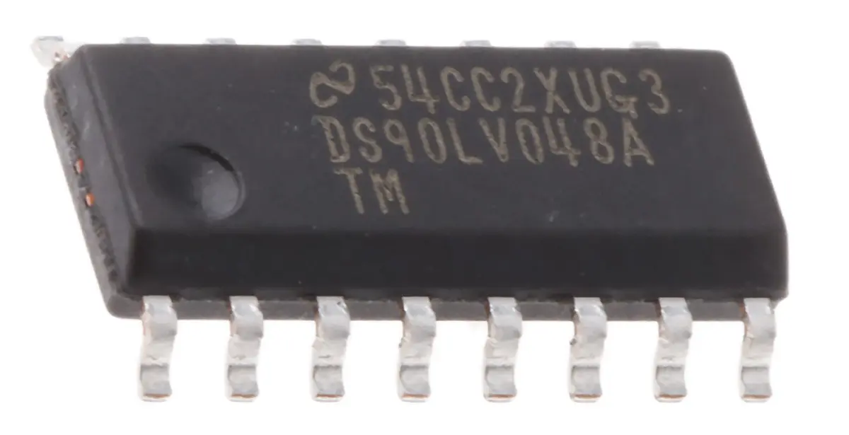 Produktfoto 1 von Texas Instruments Empfänger-IC 4 LVDS LVTTL, 400 Mbps Oberfläche 4 Elem./Chip, SOIC 16-Pin