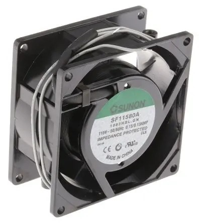 Produktfoto 1 von Sunon SF Axiallüfter, Kugel, 115V ac / 12 W 130 mA, 2850 U/min, 52.7 m³/h 80 mm 80mm 38 mm