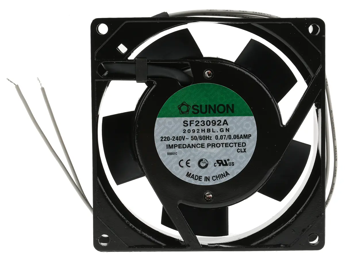 Produktfoto 1 von Sunon SF AC-Axiallüfter, Kugellager, 230 V ac / 14.5W, 92 x 92 x 25mm, 2350U/min, 51m³/h