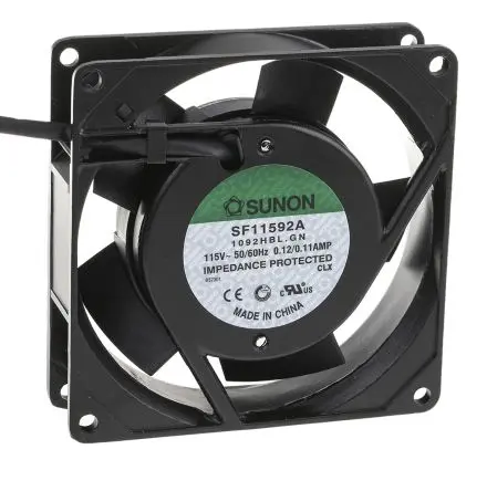 Produktfoto 1 von Sunon SF Axiallüfter, Kugel, 115V ac / 12 W 110 mA, 2850 U/min, 63 m³/h 92 mm 92mm 25 mm