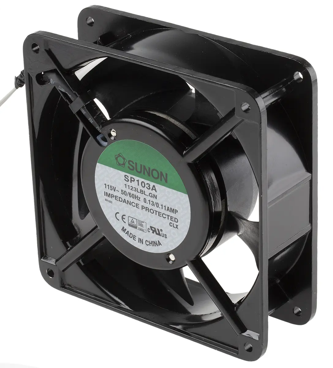 Produktfoto 1 von Sunon SP AC-Axiallüfter, Kugellager, 115 V ac / 11W, 120 x 120 x 38mm, 2300U/min, 132.6m³/h