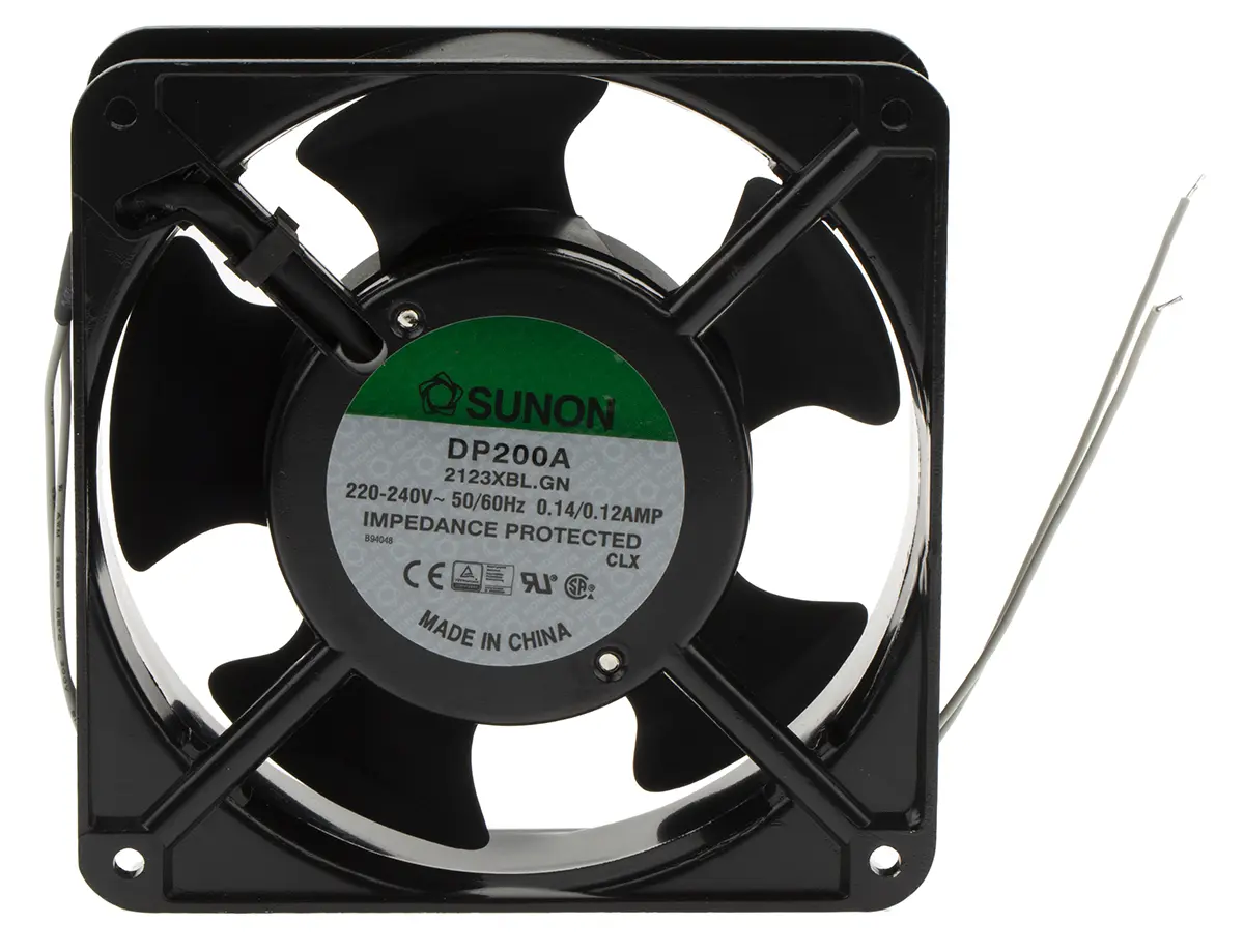 Produktfoto 1 von Sunon DP AC-Axiallüfter, Kugellager, 230 V ac / 21W, 120 x 120 x 38mm, 3150U/min, 199m³/h